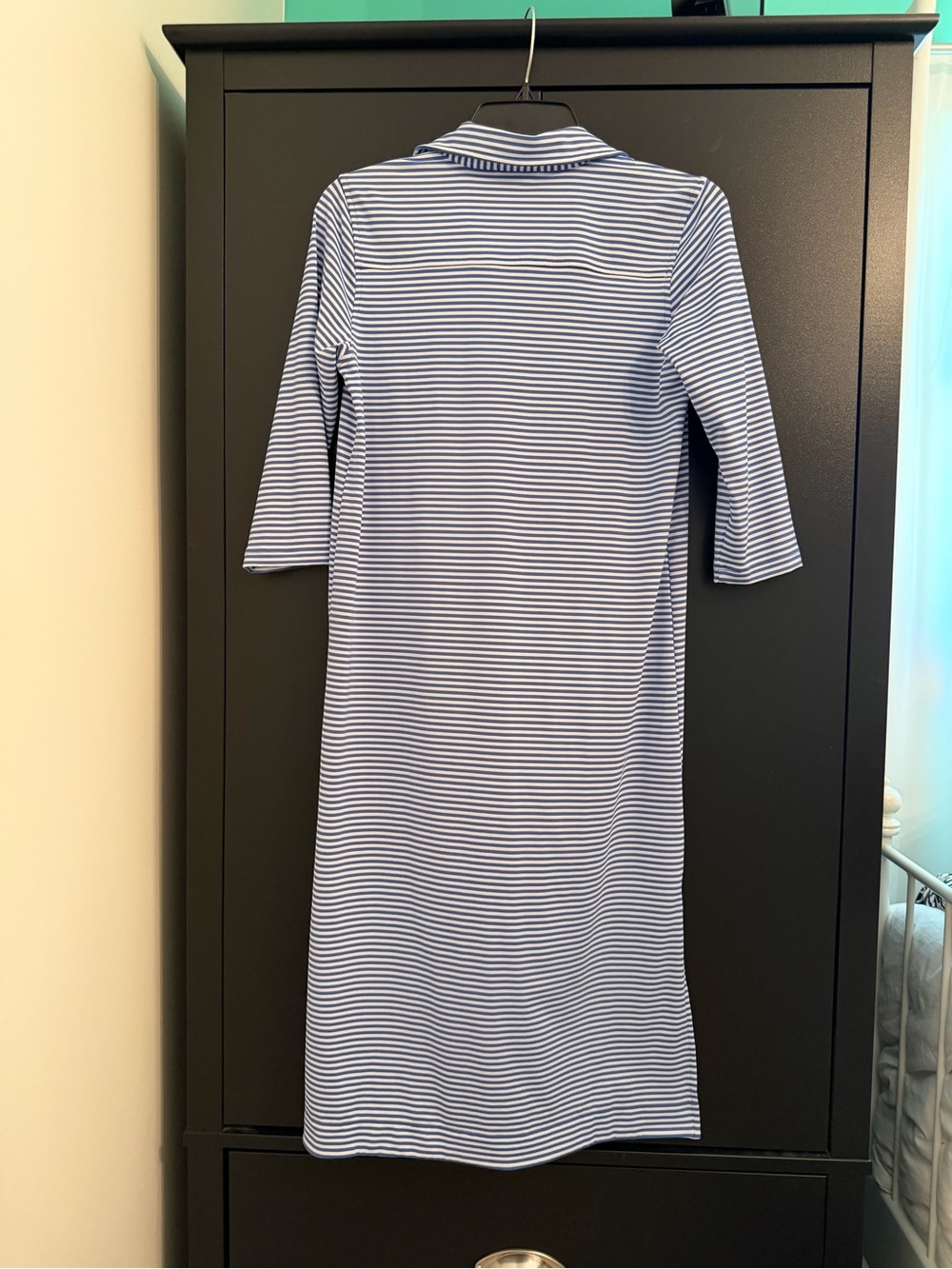Vineyard Vines Blue and White Striped Polo Midi Dress - Picture 5 of 5